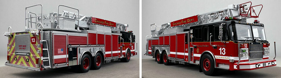 Closeup pics 11-12 of Chicago Fire Department Spartan 103' Truck 13 scale model