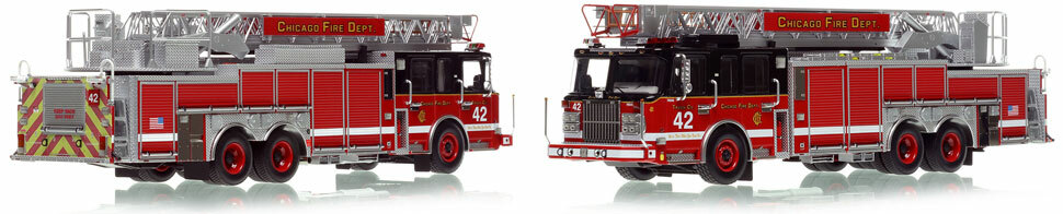 Take home Chicago Fire Department Spartan 103' Truck 42 scale model!