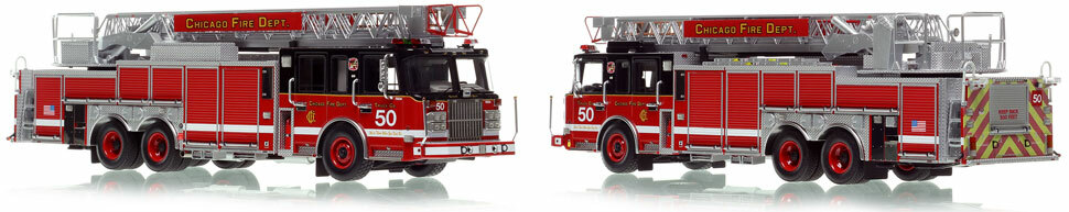 Take home Chicago Fire Department Spartan 103' Truck 50 scale model!