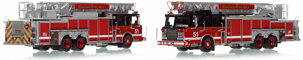 Take home Chicago Fire Department Spartan 103' Truck 51 scale model!