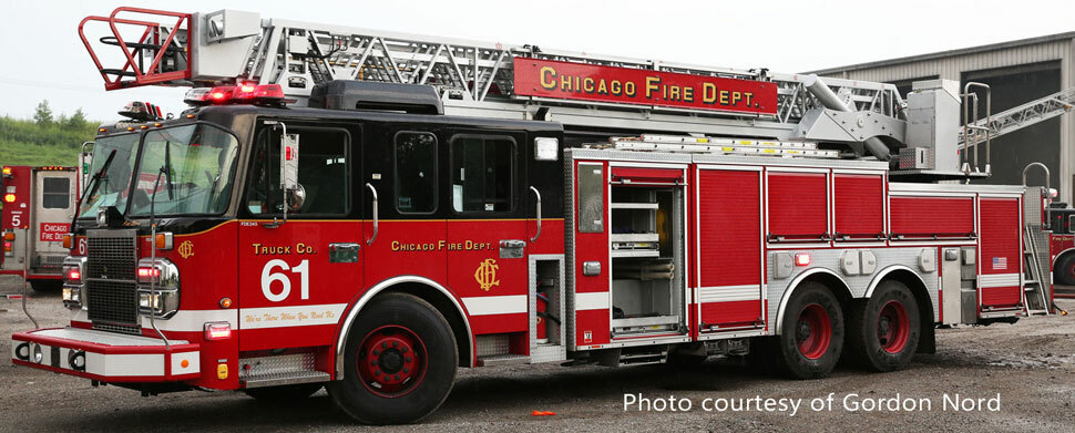 Chicago Fire Department Spartan Truck 61 courtesy of Gordon Nord