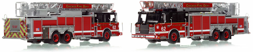 Take home Chicago Fire Department Spartan 103' Truck 62 scale model!