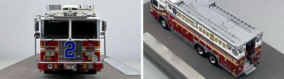 1:50 scale FDNY 2019 Ferrara Rescue 2 close up pictures 1-2