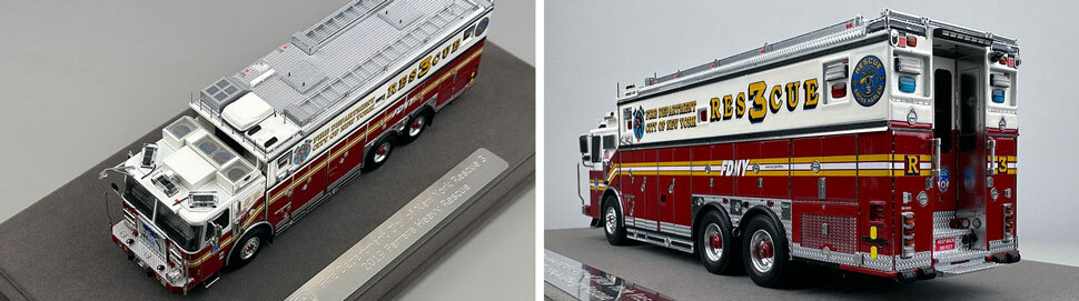 1:50 scale FDNY 2019 Ferrara Rescue 3 close up pictures 7-8