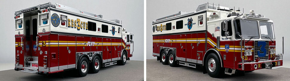 1:50 scale FDNY 2019 Ferrara Rescue 3 close up pictures 11-12