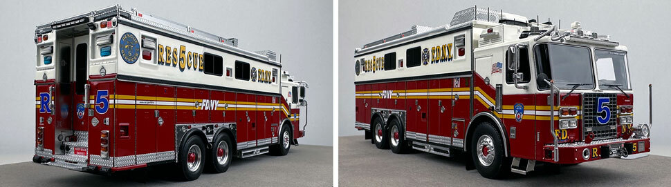 1:50 scale FDNY 2019 Ferrara Rescue 5 close up pictures 11-12