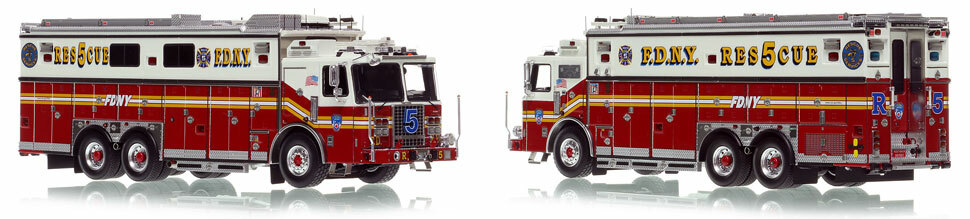 FDNY's 2019 Ferrara Rescue 5 is a museum grade 1:50 scale model