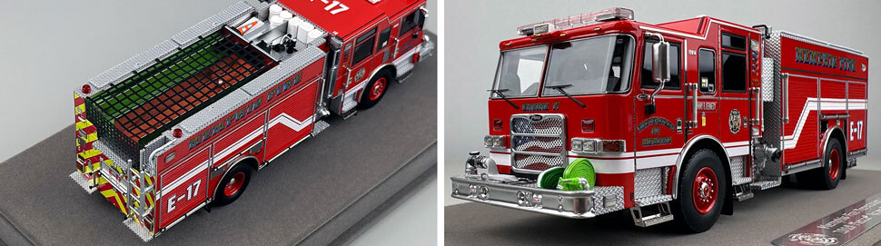 Closeup pictures 3-4 of the Memphis Fire Department Pierce Engine 17 scale model