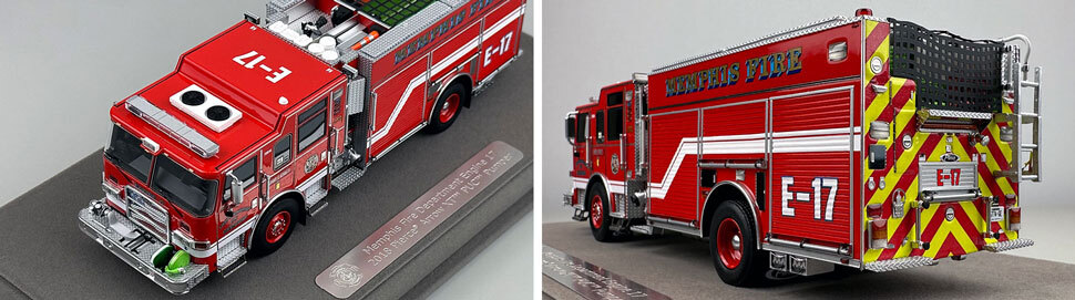 Closeup pictures 7-8 of the Memphis Fire Department Pierce Engine 17 scale model