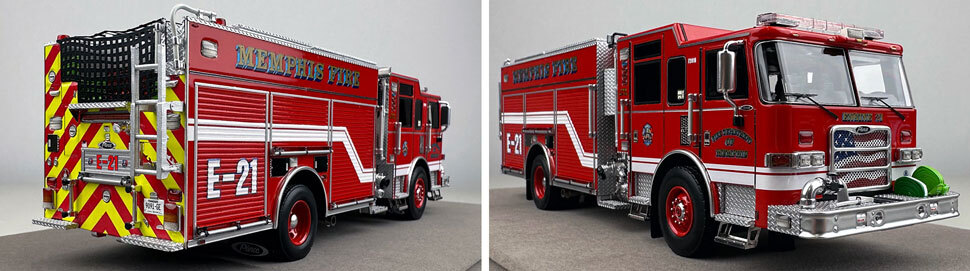 Closeup pictures 11-12 of the Memphis Fire Department Pierce Engine 21 scale model