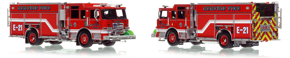 Memphis Pierce Engine 21 scale model is hand-crafted and intricately detailed.