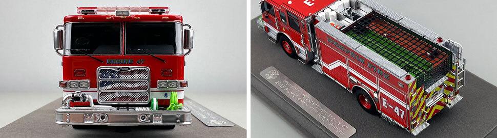 Closeup pictures 1-2 of the Memphis Fire Department Pierce Engine 47 scale model