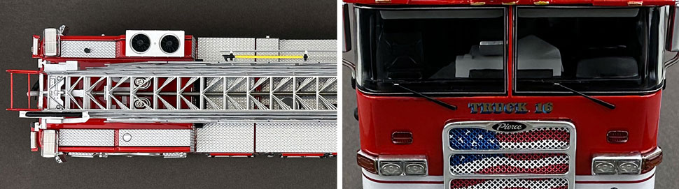 Closeup pictures 13-14 of the Memphis Fire Department Pierce Truck 16 scale model