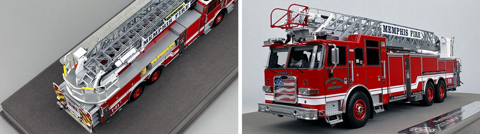 Closeup pictures 3-4 of the Memphis Fire Department Pierce Truck 21 scale model