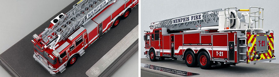 Closeup pictures 7-8 of the Memphis Fire Department Pierce Truck 21 scale model