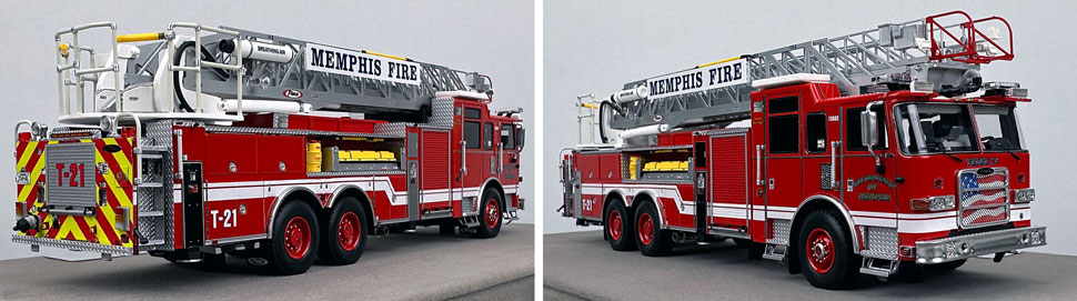 Closeup pictures 11-12 of the Memphis Fire Department Pierce Truck 21 scale model