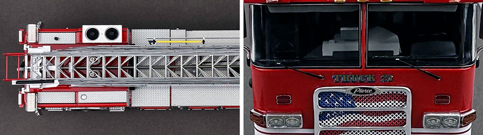 Closeup pictures 13-14 of the Memphis Fire Department Pierce Truck 21 scale model