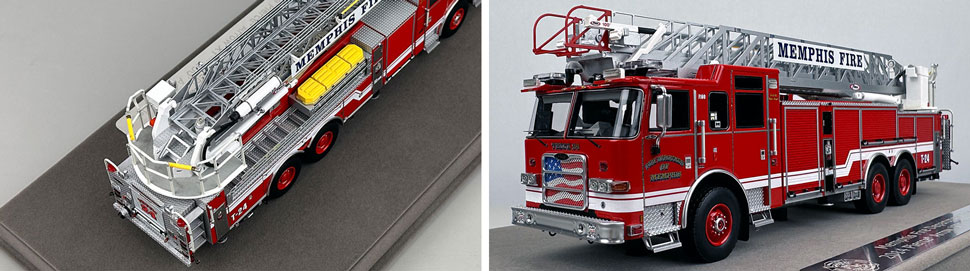 Closeup pictures 3-4 of the Memphis Fire Department Pierce Truck 24 scale model