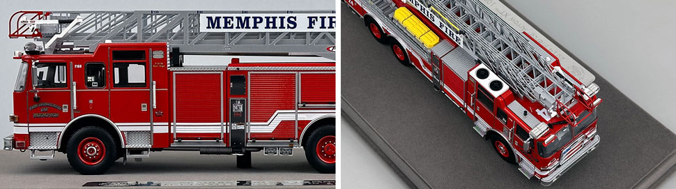 Closeup pictures 5-6 of the Memphis Fire Department Pierce Truck 24 scale model