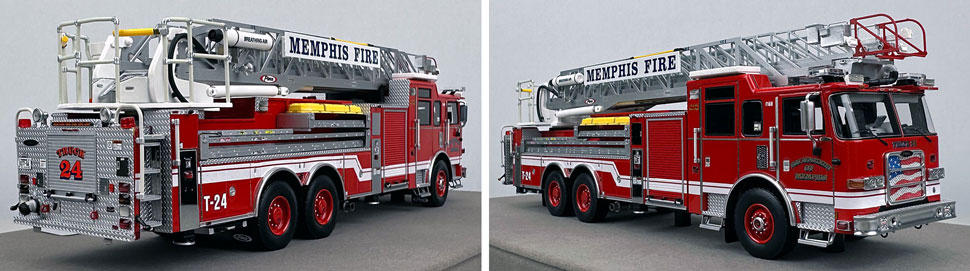 Closeup pictures 11-12 of the Memphis Fire Department Pierce Truck 24 scale model