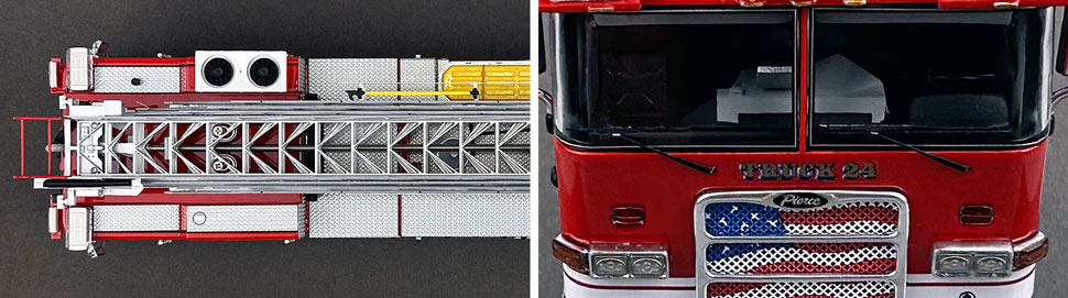 Closeup pictures 13-14 of the Memphis Fire Department Pierce Truck 24 scale model