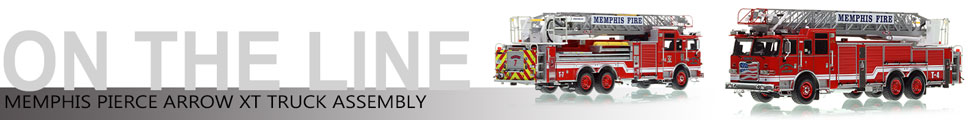 Assembly pictures of the Memphis Fire Department Pierce Arrow XT Truck scale model