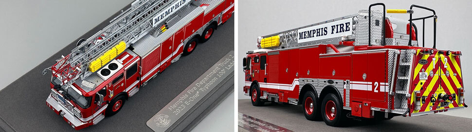 Closeup pictures 7-8 of the Memphis Fire Department E-One Truck 2 scale model