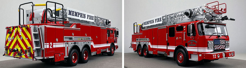 Closeup pictures 11-12 of the Memphis Fire Department E-One Truck 2 scale model