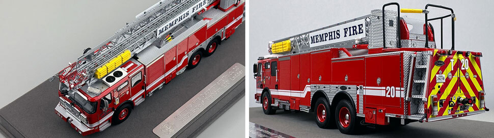 Closeup pictures 7-8 of the Memphis Fire Department E-One Truck 20 scale model