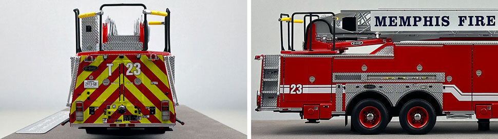 Closeup pictures 9-10 of the Memphis Fire Department E-One Truck 23 scale model