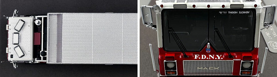 Closeup pictures 13-14 of the FDNY Mack MR/Ferrara Decontamination Unit 251 scale model Closeup pictures 13-14 of the FDNY Mack MR/Ferrara Decontamination Unit 251 scale model