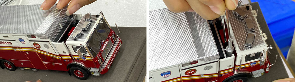 FDNY 2006 Mack MR/Ferrara Decontamination Unit Scale Model Assembly Pictures 13-14 FDNY 2006 Mack MR/Ferrara Decontamination Unit Scale Model Assembly Pictures 13-14