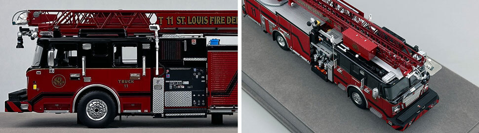 Closeup pictures 5-6 of St. Louis Fire Department Spartan/Smeal Truck 11 scale model