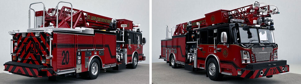 Closeup pictures 11-12 of St. Louis Fire Department Spartan/Smeal Truck 20 scale model