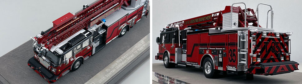 Closeup pictures 7-8 of St. Louis Fire Department Spartan/Smeal Truck 35 scale model