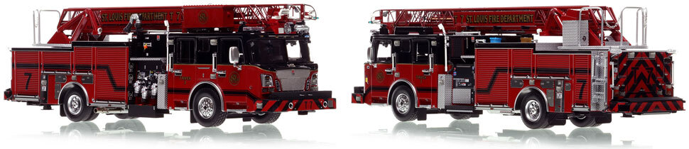 St. Louis Fire Department Spartan/Smeal Truck 7 is a museum grade 1:50 scale model