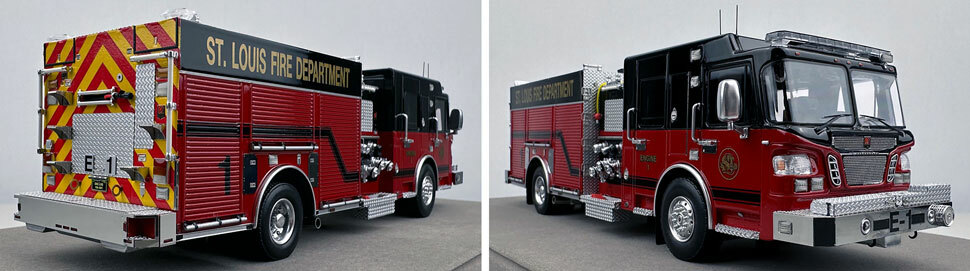 St. Louis Fire Department Spartan/Smeal Engine 1 scale model close up pictures 11-12