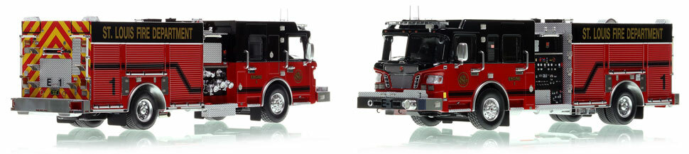 St. Louis Spartan/Smeal Engine 1 scale model is hand-crafted and intricately detailed.