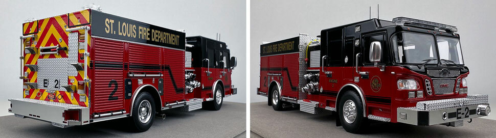 St. Louis Fire Department Spartan/Smeal Engine 2 scale model close up pictures 11-12