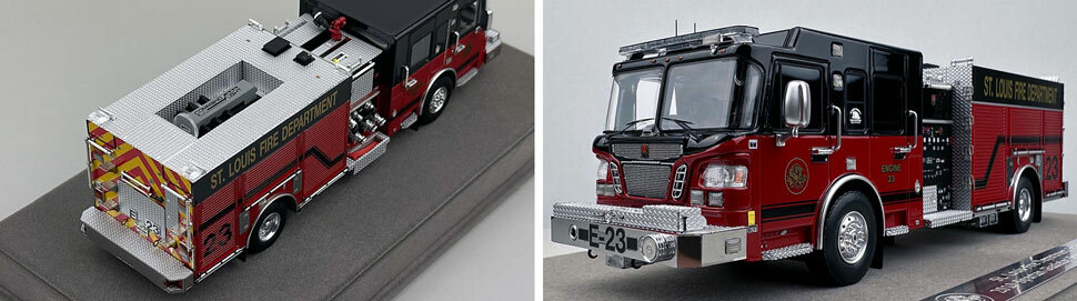 St. Louis Fire Department Spartan/Smeal Engine 23 scale model close up pictures 3-4