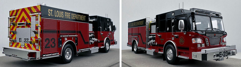 St. Louis Fire Department Spartan/Smeal Engine 23 scale model close up pictures 11-12