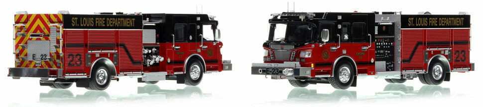 St. Louis Fire Department Spartan/Smeal Engine 23 is a museum grade 1:50 scale model