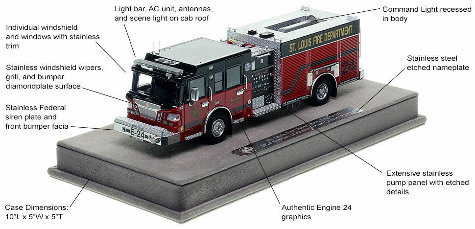 Features and Specs of St. Louis Spartan/Smeal Engine 24 scale model