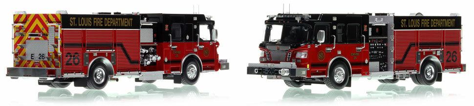 St. Louis Fire Department Spartan/Smeal Engine 26 is a museum grade 1:50 scale model