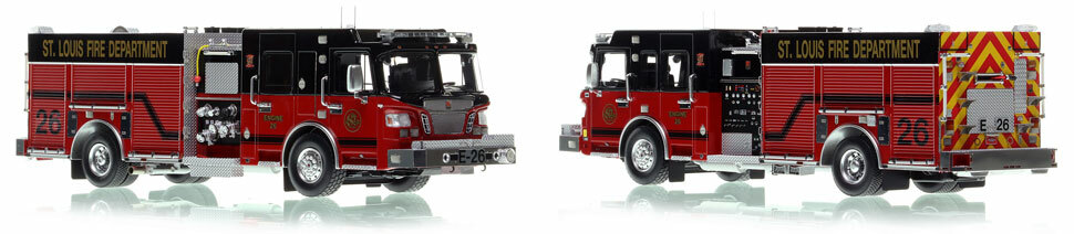 St. Louis Spartan/Smeal Engine 26 scale model is hand-crafted and intricately detailed.