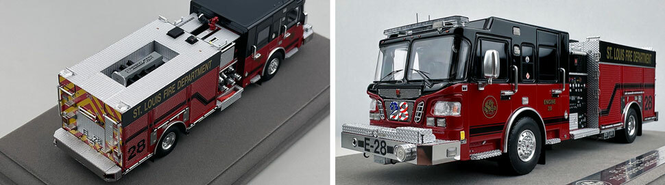 St. Louis Fire Department Spartan/Smeal Engine 28 scale model close up pictures 3-4