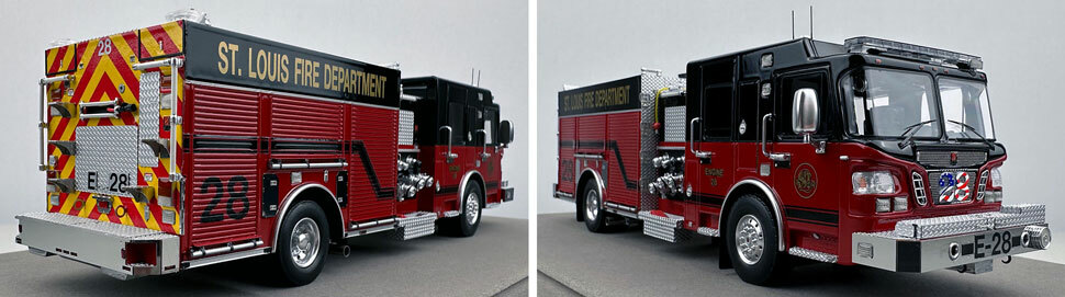 St. Louis Fire Department Spartan/Smeal Engine 28 scale model close up pictures 11-12