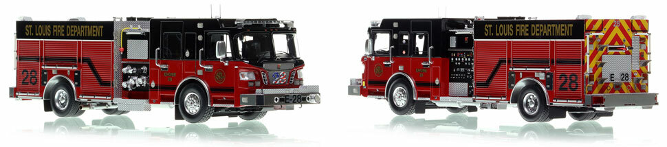 St. Louis Fire Department Spartan/Smeal Engine 28 is a museum grade 1:50 scale model