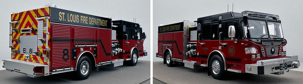 St. Louis Fire Department Spartan/Smeal Engine 8 scale model close up pictures 11-12