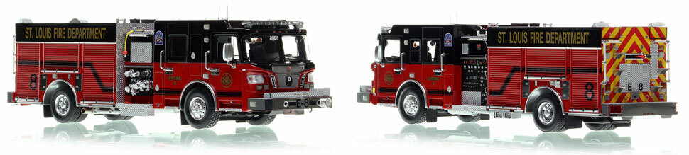 St. Louis Fire Department Spartan/Smeal Engine 8 is a museum grade 1:50 scale model